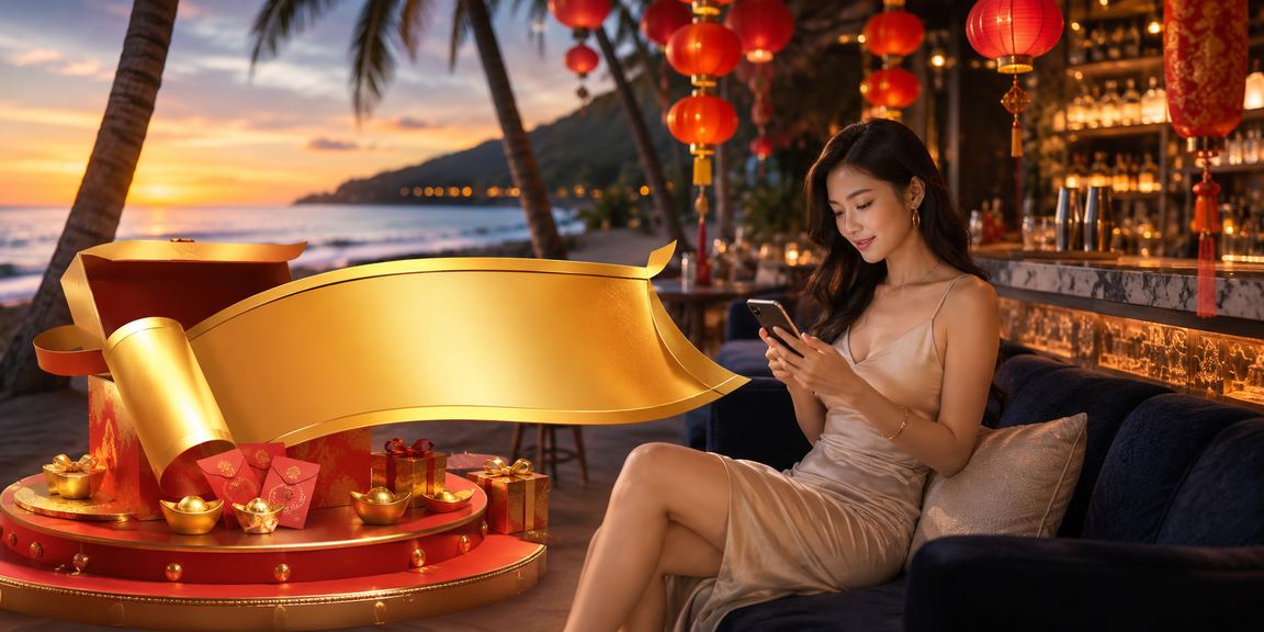 Phong bì đỏ và đèn lồng truyền thống biểu trưng cho thưởng và may mắn tại Côn Đảo